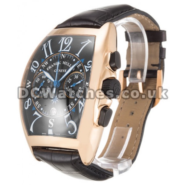 Swiss Tonneau Franck Muller Mariner Black Dial Replica Watches For Men