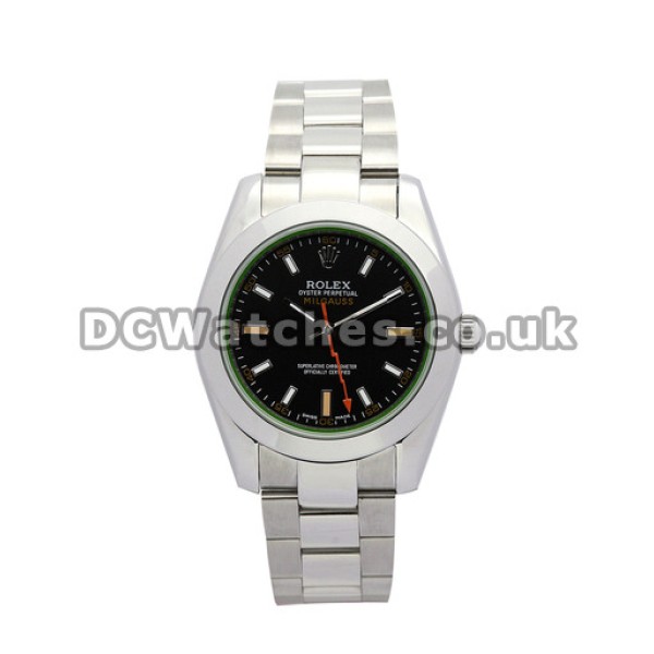 Popular Rolex Milgauss Black Dial 40MM Replica Watches For UK