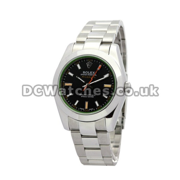 Popular Rolex Milgauss Black Dial 40MM Replica Watches For UK
