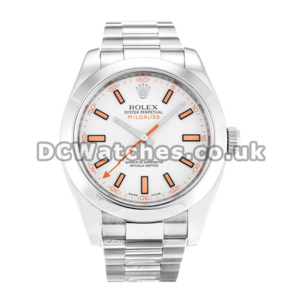 Best Rolex White Dial Milgauss Replica Watches Sale For Men