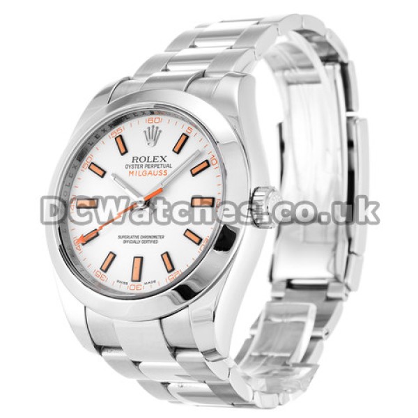 Best Rolex White Dial Milgauss Replica Watches Sale For Men