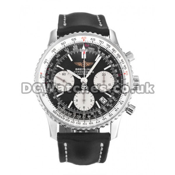 Cheap Breitling Navitimer 42MM Black Dial Replica Watches Sale For UK