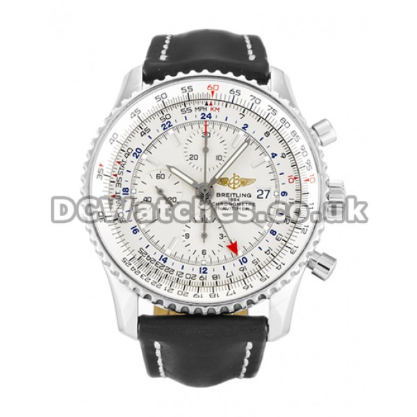 UK High-quality Breitling Navitimer World White Dial 46MM Replica Watches