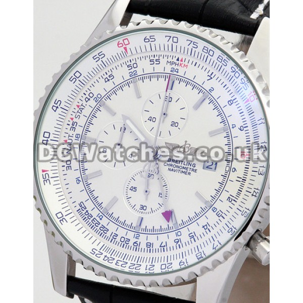 UK High-quality Breitling Navitimer World White Dial 46MM Replica Watches