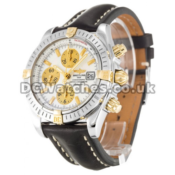 Fashionable Breitling Chronomat Evolution Mother of Pearl White Dial Copy Watches