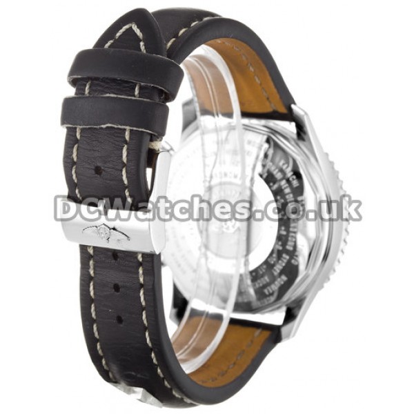 UK Elegant Breitling Black Dial Navitimer World 46MM Replica Watches