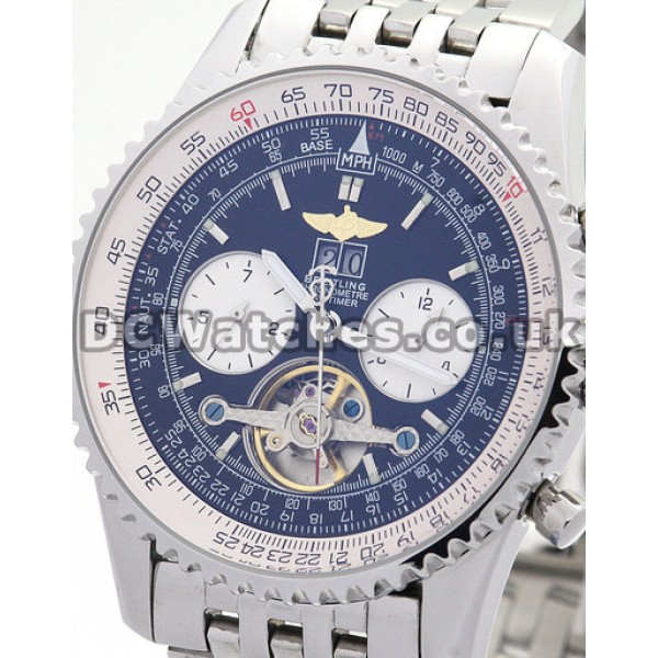 Special Steel Breitling Navitimer World Blue Dial Replica Watches Sale For UK