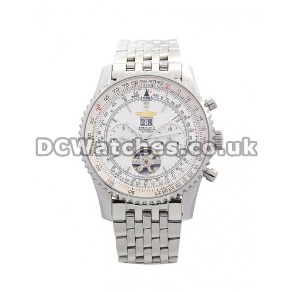Silver Steel Breitling Navitimer World 46MM Replica Watches Sale For Men