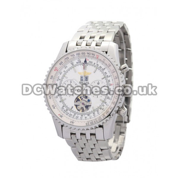 Silver Steel Breitling Navitimer World 46MM Replica Watches Sale For Men