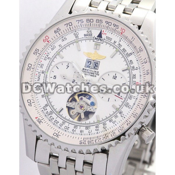 Silver Steel Breitling Navitimer World 46MM Replica Watches Sale For Men