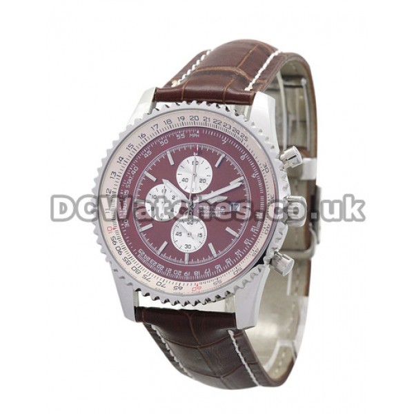 Unique Swiss Breitling Navitimer World Brown Dial Replica Watches Sale For Men