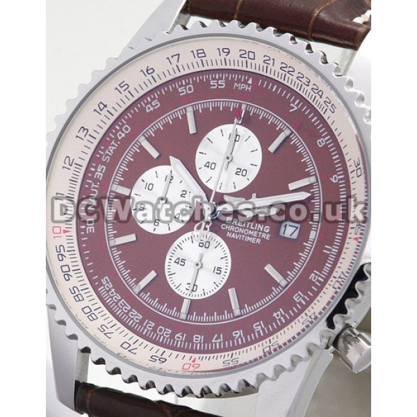 Unique Swiss Breitling Navitimer World Brown Dial Replica Watches Sale For Men