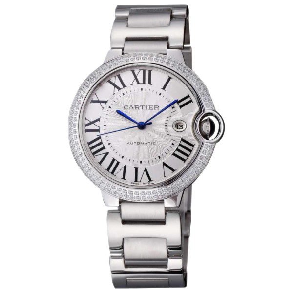 Best Cartier Ballon Bleu White Gold Bracelet Diamonds Bezel Copy Watches