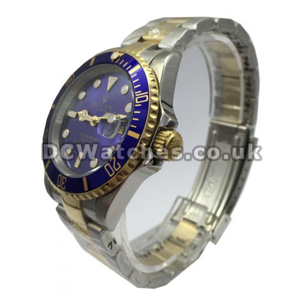 Steel And Yellow Gold Rolex Submariner Blue Dial 40MM Replica Watches For Men
