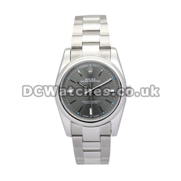 Nice Rolex Oyster Perpetual Dark Rhodium Dial Replica Watches For Women