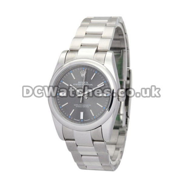 Nice Rolex Oyster Perpetual Dark Rhodium Dial Replica Watches For Women