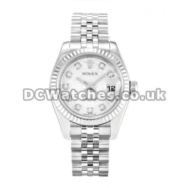 Silver Datejust Lady Jubilee Diamond Dial Replica Watches