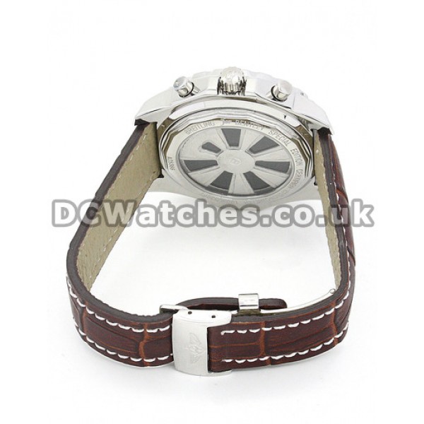 Cheap Breitling Bentley GT Burgundy Crocodile Strap White Dial Copy Watches