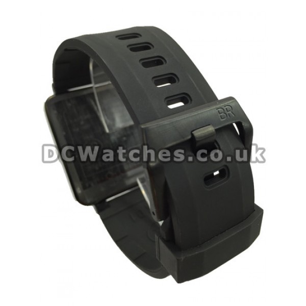 Fake Bell and Ross BR01-92 46MM Carbon & Steel Case Black Rubber Strap Watches