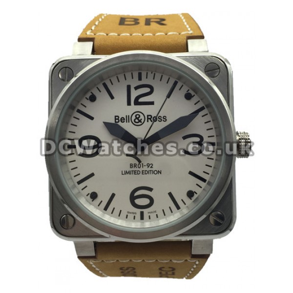Copy Bell and Rose BR01-92 White Dial Yellow Belt Watches On Sale