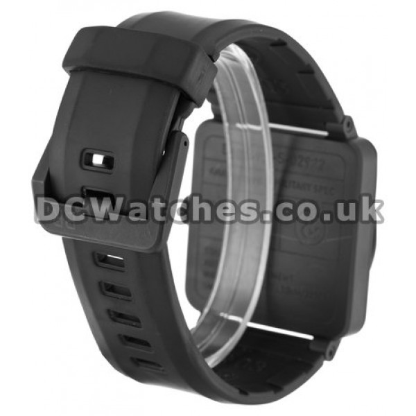 Reliable Fake Bell and Ross BR03-92 Black & Blue Dial 46MM Carbon & Steel Case Watches