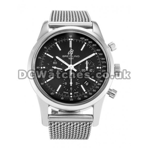 Swiss Fake Breitling Transocean Chronograph 43MM Steel Case Steel Bracelet Watches