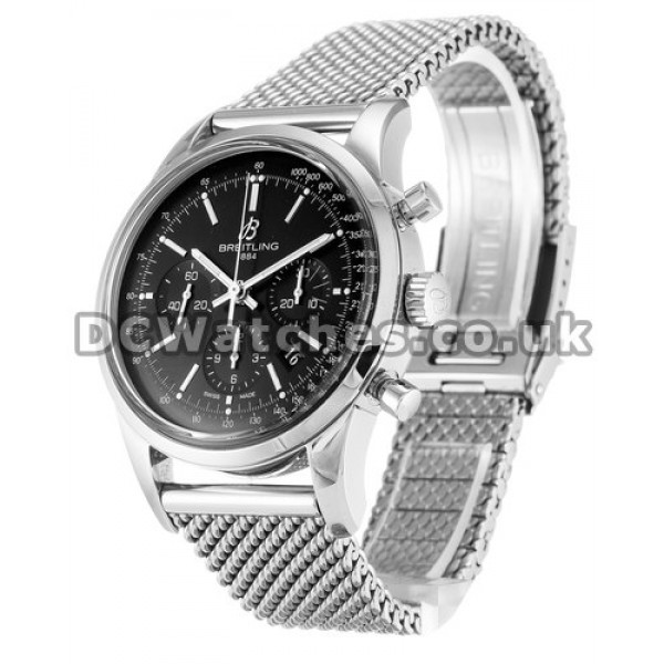 Swiss Fake Breitling Transocean Chronograph 43MM Steel Case Steel Bracelet Watches