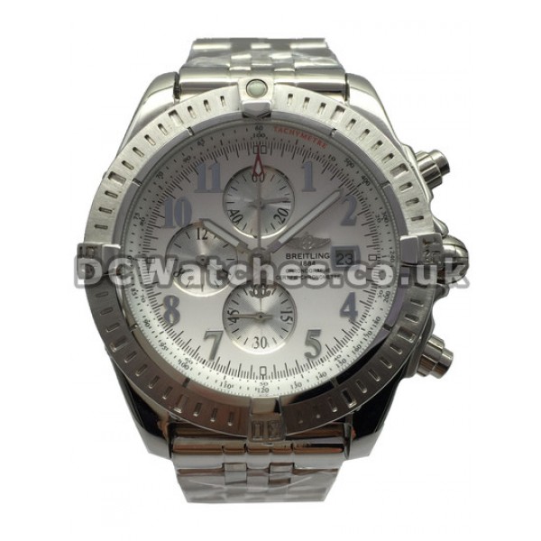 Copy Breitling Super Avenger 44MM Steel Case White Arabic Dial Watches