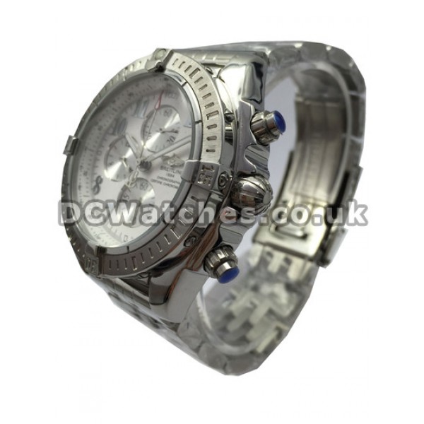 Copy Breitling Super Avenger 44MM Steel Case White Arabic Dial Watches