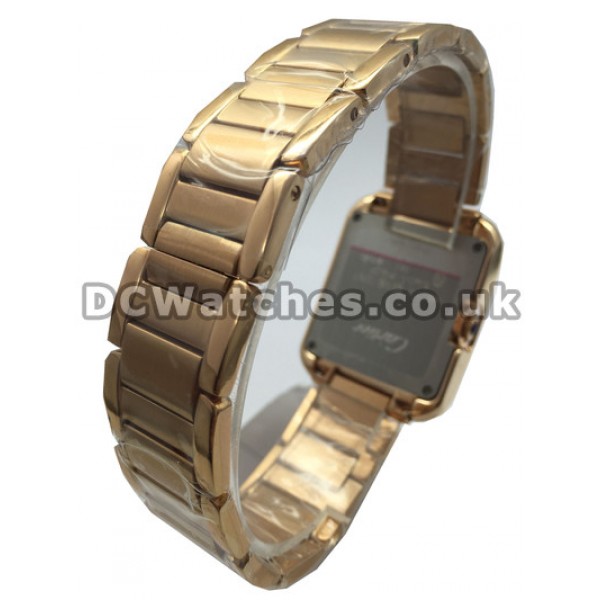 Copy Cartier Tank Francaise 36MM Yellow Gold Case Yellow Gold Bracelet Watches
