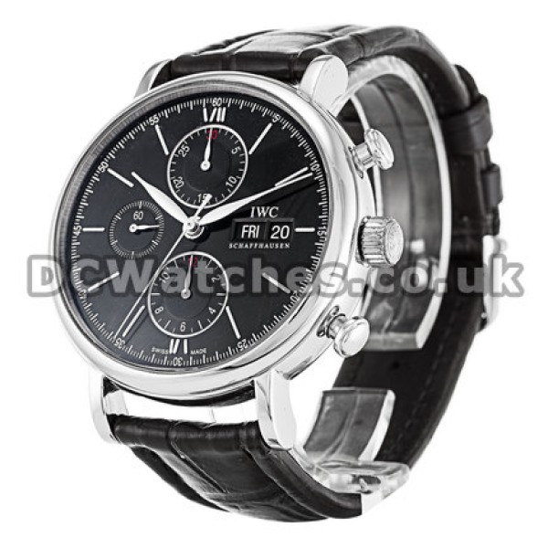 UK Top IWC Portofino Black Dial 42MM Replica Watches Sale For Men