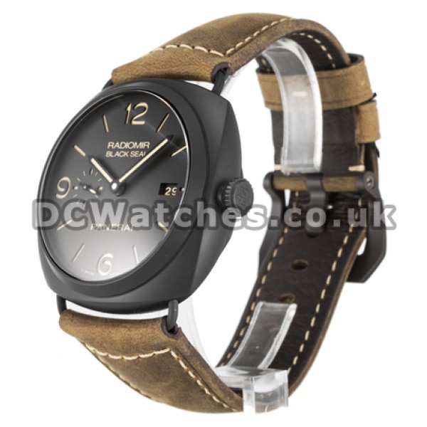 Special Brown Dial Panerai Radiomir Automatic Ceramic Case Replica Watches For Men