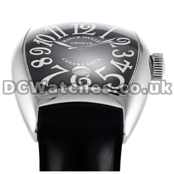 Copy Franck Muller Casablanca 39MM Steel Case Black Leather Strap Watches