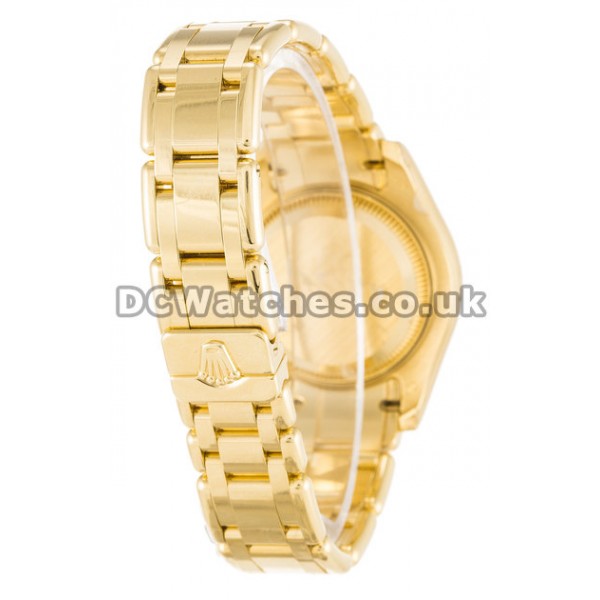 Ladies Rolex Pearlmaster Yellow Gold Diamonds Replica Watches