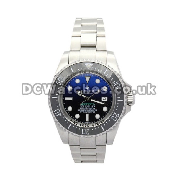 Swiss Special Steel Rolex Deepsea Replica Watches D-blue Dial For Men (Ceramic Bezel)