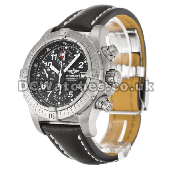 Copy Breitling Chrono Avenger 44MM Titanium Case Black Arabic Dial Watches