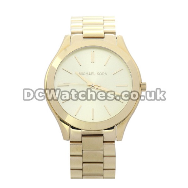 MICHAEL KORS Replica Quartz Movement Gold Watches For UK Sale