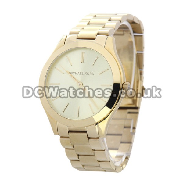MICHAEL KORS Replica Quartz Movement Gold Watches For UK Sale