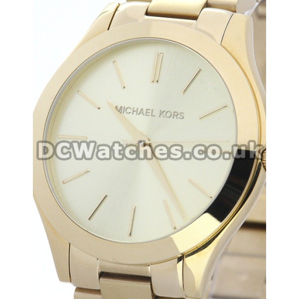 MICHAEL KORS Replica Quartz Movement Gold Watches For UK Sale
