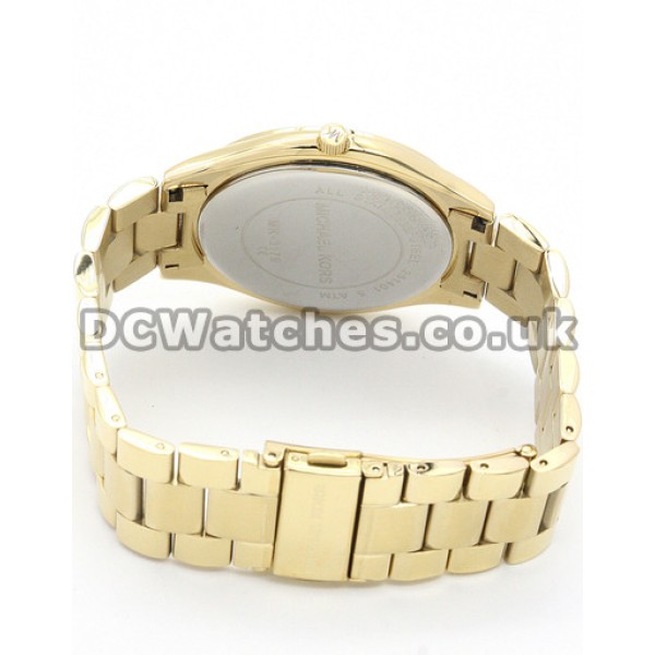 MICHAEL KORS Replica Quartz Movement Gold Watches For UK Sale