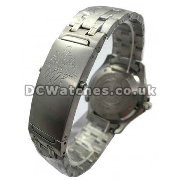 High-quality Steel Black Dial Omega Seamaster Replica Watches For Men