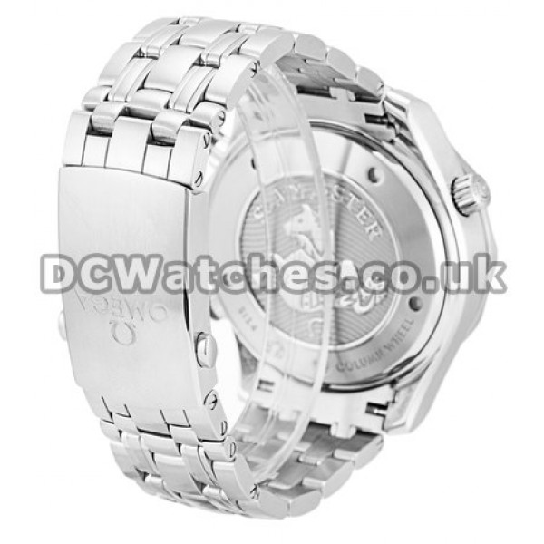 Popular Blue Omega Seamaster Copy Watches With Steel Bracelet For Men