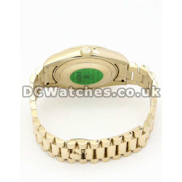 Perfect 1:1 Rolex Day-Date II 218238 Fake Watches With Gold Dials For Sale