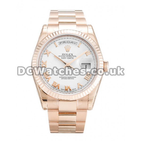 Mens Day-Date Rose Gold Water Resistant Replica Watches