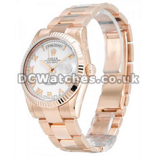 Mens Day-Date Rose Gold Water Resistant Replica Watches