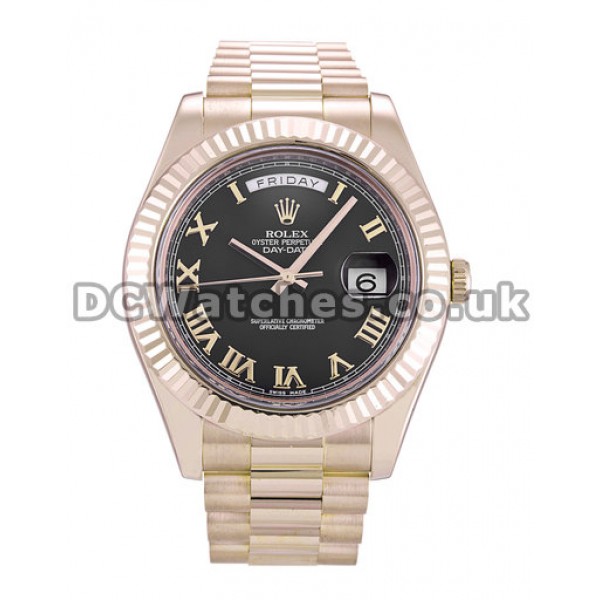41 MM Rolex Day-Date II Rose Gold Replica Watches