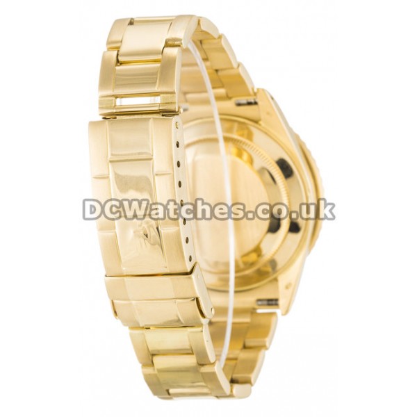 Gold Stainless Steel Blue Dial Rolex Replica Submariner Series Watches