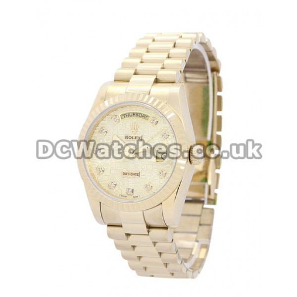 High Quality Rolex Day-Date Fake Watches With Champagne Dials Online