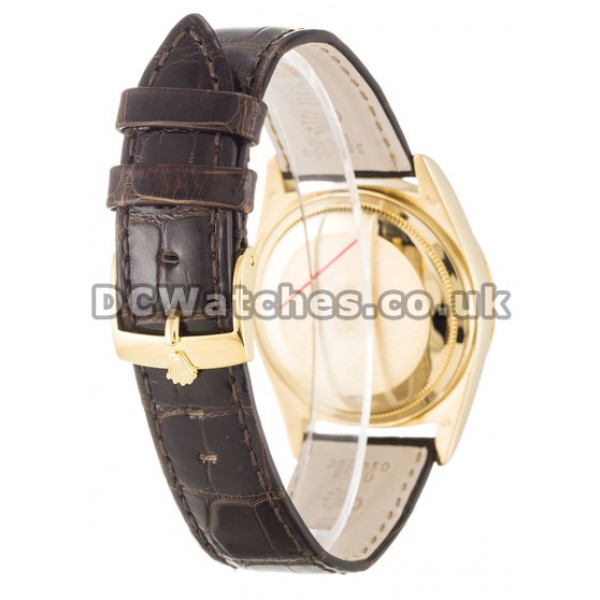 Day-Date Rolex 36 MM Champagne Baton Dial Replica Watches