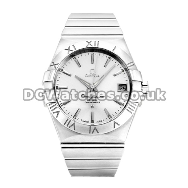 Replica Omega Constellation Silver Baton Dial Steel Bracelet Watches